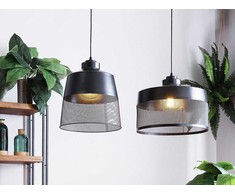 Pakabinamas šviestuvas Žibintas Beliani Juoda pakabinamoji lempa MUGA