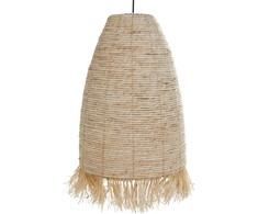 Pakabinamas šviestuvas Beliani Lampa wisząca TUTONG Plecionka Naturalny