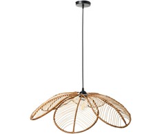 Pakabinamas šviestuvas Beliani Lampa wisząca NIGUA Rattan Naturalny
