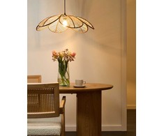 Pakabinamas šviestuvas Beliani Lampa wisząca NIGUA Rattan Naturalny