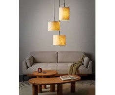 Pakabinamas šviestuvas Beliani Lampa wisząca PARGUAZA Len Jasnobeżowy
