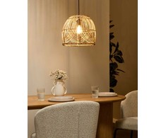 Pakabinamas šviestuvas Beliani Lampa wisząca POSTRERO Rattan Naturalny