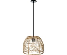 Pakabinamas šviestuvas Beliani Lampa wisząca POSTRERO Rattan Naturalny