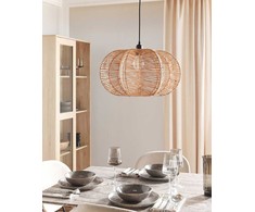 Pakabinamas šviestuvas Beliani Lampa wisząca KIBI Rattan Naturalny