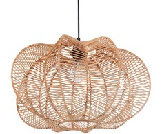 Pakabinamas šviestuvas Beliani Lampa wisząca KIBI Rattan Naturalny