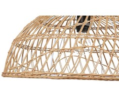 Beliani Pakabinamas šviestuvas RAVINE Rattan Natural