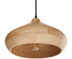 Pakabinamas šviestuvas Beliani Lampa wisząca RAWI Drewno mango Jasnobrązowy