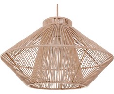Pakabinamas šviestuvas Beliani Lampa wisząca PALMETTO Medvilnė Kremas