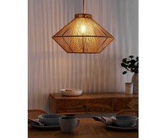Pakabinamas šviestuvas Beliani Lampa wisząca PALMETTO Medvilnė Kremas