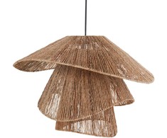 Pakabinamas šviestuvas Beliani Lampa wisząca BEDAS Juta Naturalny