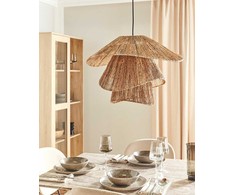 Pakabinamas šviestuvas Beliani Lampa wisząca BEDAS Juta Naturalny