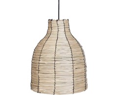 Pakabinamas šviestuvas Beliani Lampa wisząca KELAKAS Plecionka Naturalny