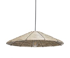 Pakabinamas šviestuvas Beliani Lampa wisząca LUAGAN Plecionka Naturalny
