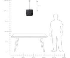 Pakabinamas šviestuvas Beliani Lampa wisząca SUAPURE Juodas