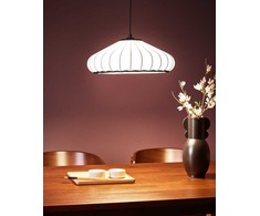 Pakabinamas šviestuvas Beliani Lampa wisząca ZULIA Materiał syntetyczny Baltas