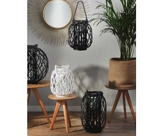 Beliani MAURITIJUS 30 cm juoda medinė lempa