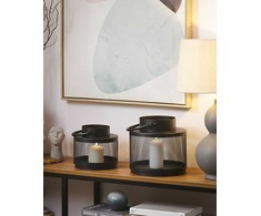 Beliani Lumarko Metal Lampion 19 cm juodas YAMů!