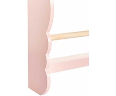 Beliani Sieninė lentyna RIGOLET 80 cm pastelinė rožinė