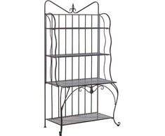 Beliani PAVONA metalinė lentyna 170 cm 94 cm juoda