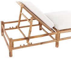 Beliani Lumarko Bamboo sodo gultas, šviesaus medžio su balta LIGURE!