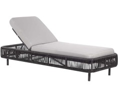 Beliani Sodo gultas su pagalve OSINI išskleidžiamas polirotango pilkas