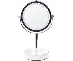 Beliani Lusterko kosmetyczne LED SAVOIE Baltas/ sidabrinė