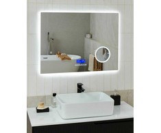 Beliani Vonios veidrodis su LED apšvietimu MONTARON 80 cm 60 cm sidabrinis