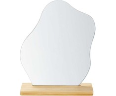 Beliani LOZERE pastatomas veidrodis 19 cm 22 cm bambukinis šviesiai rudas