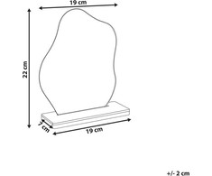 Beliani LOZERE pastatomas veidrodis 19 cm 22 cm bambukinis šviesiai rudas