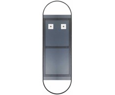 Beliani Sieninis veidrodis VALLERY 40 cm 120 cm metalinis juodas