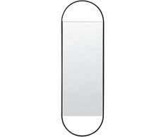 Beliani Sieninis veidrodis VALLERY 40 cm 120 cm metalinis juodas