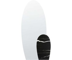 Beliani Sieninis veidrodis VIERZON 58 cm 120 cm juodas