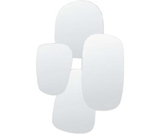 Beliani Sieninis veidrodis VOUZON 80 cm 120 cm sidabrinės spalvos