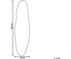 Beliani Sieninis veidrodis SALINS 47 cm 160 cm metalinis auksinis