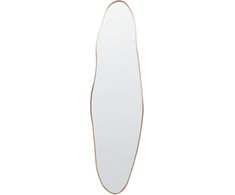 Beliani Sieninis veidrodis SALINS 47 cm 160 cm metalinis auksinis