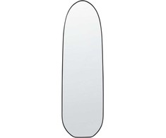 Beliani Sieninis veidrodis DARNETS 45 cm 160 cm metalinis juodas