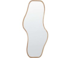Beliani Sieninis veidrodis BIOLLET 80 cm 180 cm Paulownijos mediena natūralus