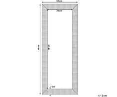 Beliani Sieninis veidrodis DRAVEIL 50 cm 130 cm auksinės spalvos
