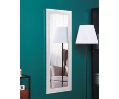 Beliani Sieninis veidrodis MERVENT 50 cm 130 cm baltas