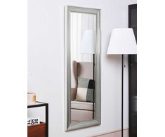 Beliani Sieninis veidrodis BUBRY 50 cm 130 cm sidabrinis