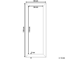 Beliani Sieninis veidrodis MERVENT 50 cm 130 cm baltas
