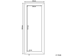 Beliani Sieninis veidrodis BUBRY 50 cm 130 cm sidabrinis