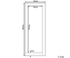 Beliani Sieninis veidrodis FENIOUX 50 × 130 cm, sidabrinis