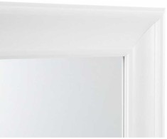 Beliani Sieninis veidrodis LUNEL 51 cm 141 cm baltas