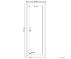 Beliani Sieninis veidrodis LUNEL 51 cm 141 cm baltas