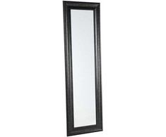 Beliani Sieninis veidrodis LUNEL 51 cm 141 cm Juodas
