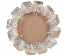 Beliani Sieninis veidrodis MANGALORE 54 cm metalinis baltas