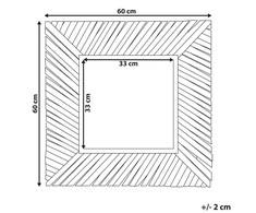 Beliani Sieninis veidrodis KANAB 60 cm 60 cm tikmedžio mediena rudas