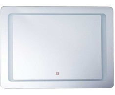 Beliani Vonios veidrodis su LED apšvietimu WASSY 80 cm 60 cm sidabrinis
