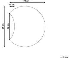 Beliani Sieninis veidrodis CAMBRAI 80 cm 70 cm mėlynas